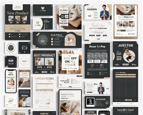 1250 Full Branding Kit Templates, Business Marketing Templates Bundle ...