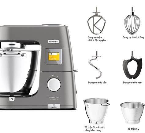 Máy trộn bột đa năng Kenwood KWL90 004 SI Titanium Chef Patissier XL