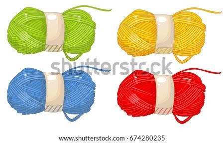 Yarn Thread Knitting Weaving Wool Vector Stock Vector 674280235 ...