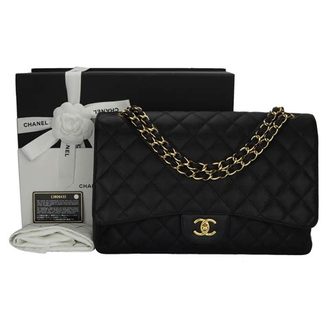 Chanel Maxi Flap Bag Caviar Iucn Water