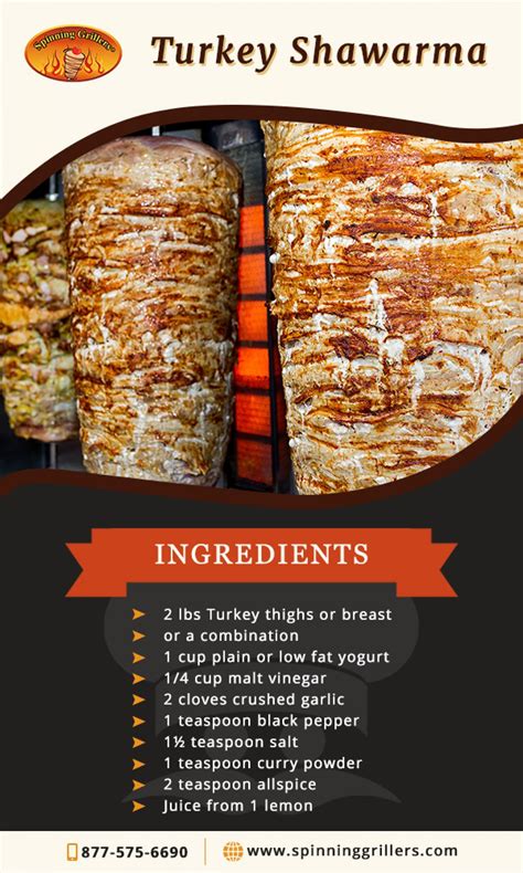 Turkey shawarma recipe by spinning grillers | Turkey shawarma recipe, Shawarma recipe, Yummy ...