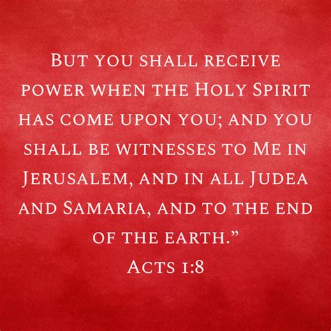 Acts 18 But You Shall Receive Power When The Holy Spirit Has Come Upon