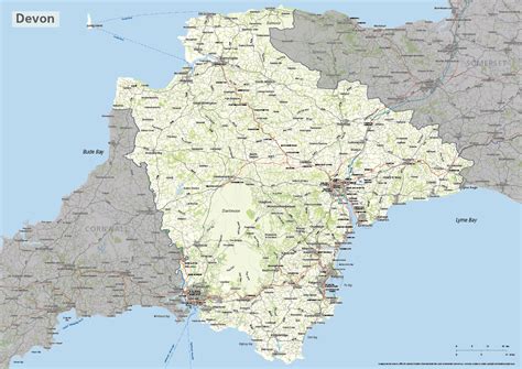 Devon county map – Maproom