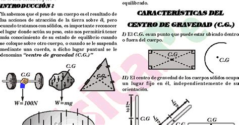 Fisica Aplicada Ejercicios De Centro De Gravedad