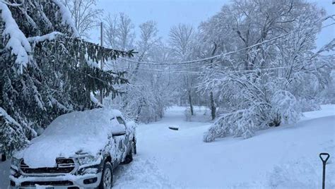 Nor'easter snowfall totals in Maine towns