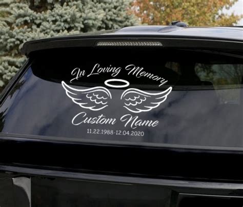 Buy In Loving Memory Car Decal Custom Name And Date Color Options