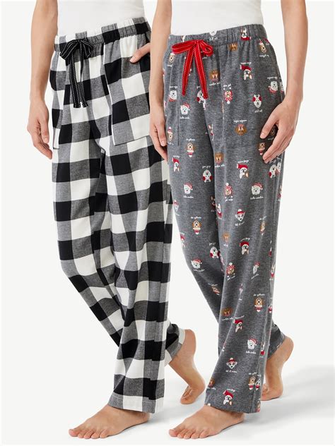 Joyspun Womens Flannel Lounge Pants 2 Pack Sizes S To 3x