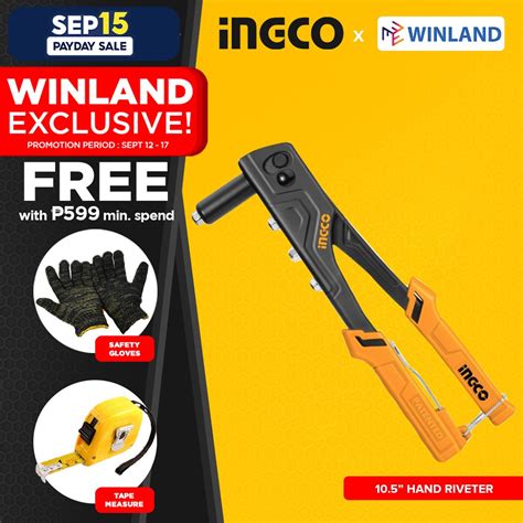 New Ingco By Winland Super Select Heavy Duty Rivet Hand Riveter