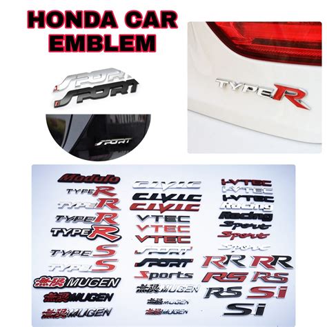 Honda Logo Civic Fd Mugen RR TypeR Emblem Honda Type R Mugen RR Honda