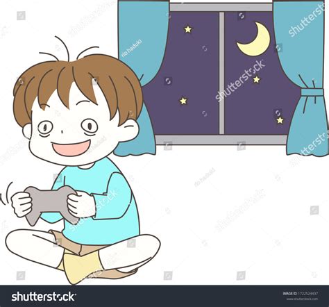 Child Who Doesnt Sleep Until Late Stock Vector Royalty Free