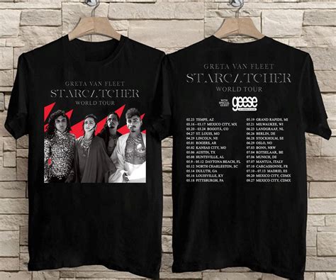 New Greta Van Fleet Starcatcher World Tour T Shirt Greta Van