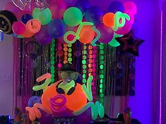 Amazon Glow King Black Light Reactive Neon Long Balloons Glow In