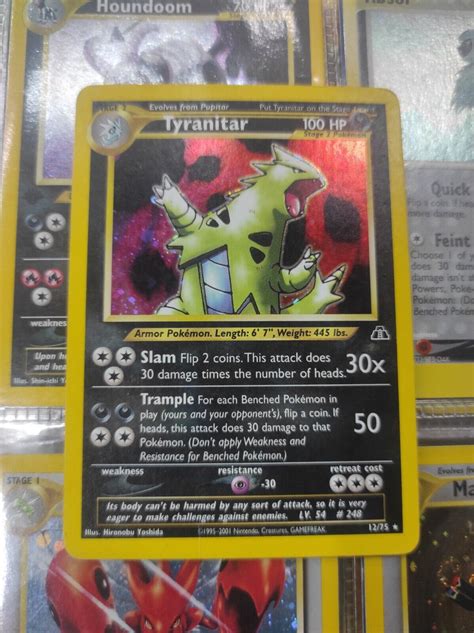 Tyranitar H28h32 Mint Pokemon Trading Cards 2002 Ebay