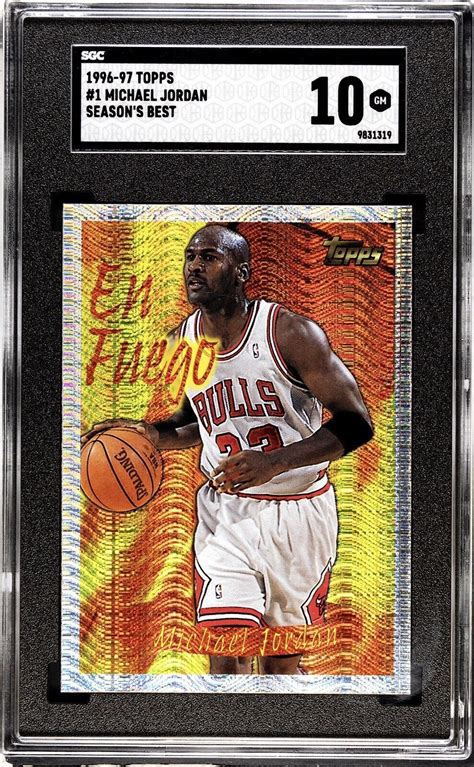 Topps Season S Best Michael Jordan En Fuego Sgc Gem