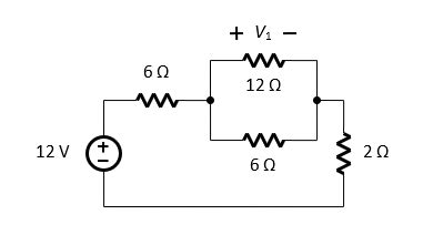 Solved Find V1 Hint Use The Voltage Divider Equation A Chegg