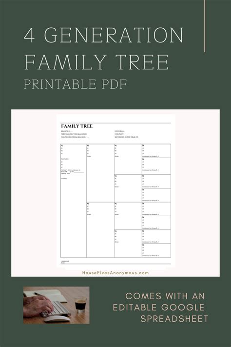 4 Generation Family Tree Chart