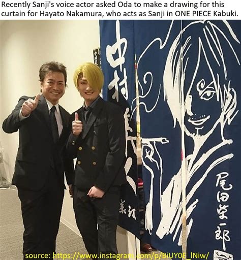 Sanji's voice actor recently asked Oda to draw a picture of Sanji for ...