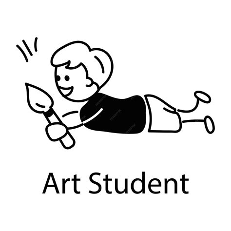 Premium Vector Heres A Doodle Icon Of Art Student