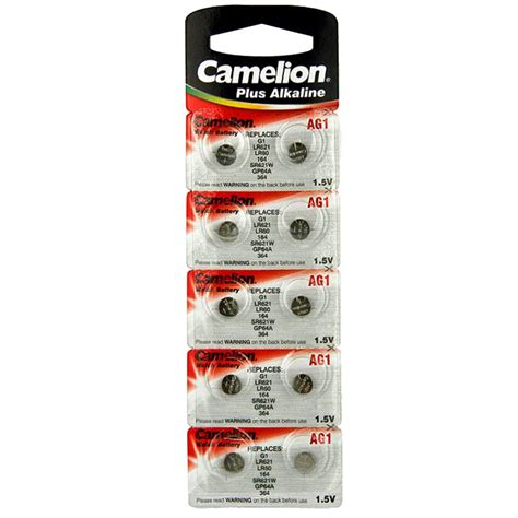 Camelion Ag1 Bp10 Alkaline Button Cell Battery 1 5v 10pcs Per Pack Thebatterysupplier