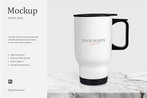 Travel Mug Mockup Bundle Sublimation Mug Mockup Coffee Travel Mug By