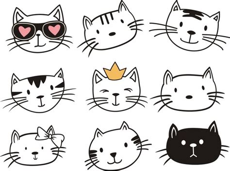 5,525 Black White Clip Cat Face Royalty-Free Images, Stock Photos & Pictures | Shutterstock