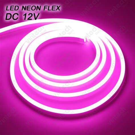 นีออนดัด Led Neon Flex 12v 5m สีชมพู Vintech Store