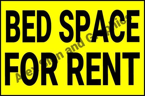 Bed Space For Rent PVC Signage A4 Size 7 5 X 11 25 Inches Lazada PH