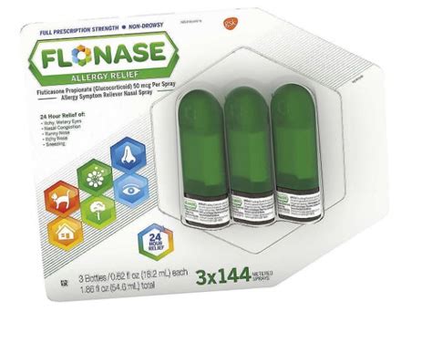 Flonase Non Drowsy 24 Hour Allergy Relief Nasal Spray 432 Metered