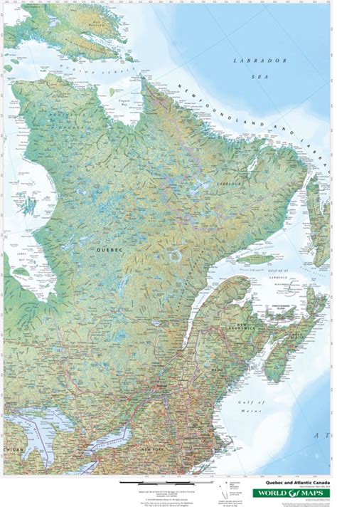 Quebec & Atlantic Canada Map - Quebec & Atlantic Canada Laminated Map ...