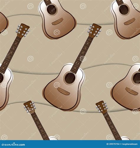 Guitar Seamless Pattern Stock Vector Illustration Of Guitar 39979794