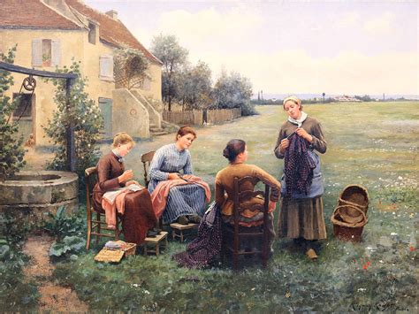 Featured Lot Daniel Ridgway Knight The Sewing Circle Fine Art