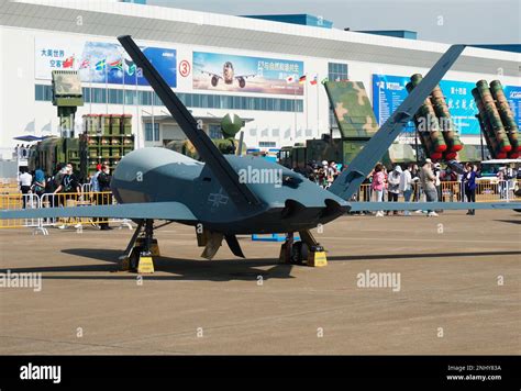 A View Of Pla S Latest Electronic Fight Wing Loong Uav In Its First