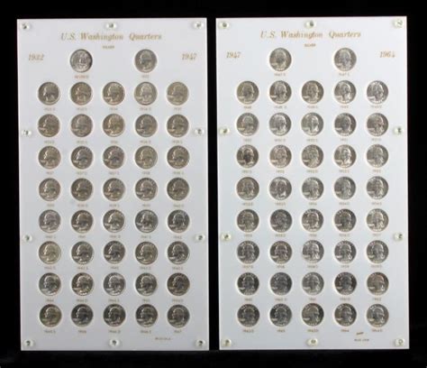 Complete Set Washington Quarters 1932-1964 UNC