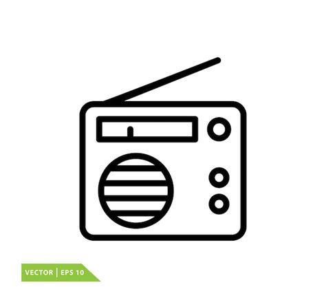 Premium Vector Radio Icon Vector Logo Design Template