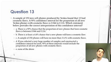 Interpreting The Confidence Interval Statistics 13 Youtube