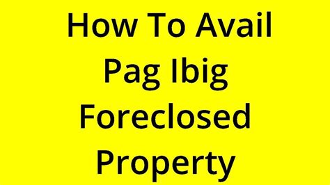 Solved How To Avail Pag Ibig Foreclosed Property Youtube