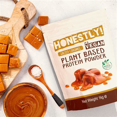 Honestly Plant Based Salted Caramel Protein Powder Pack Snacks