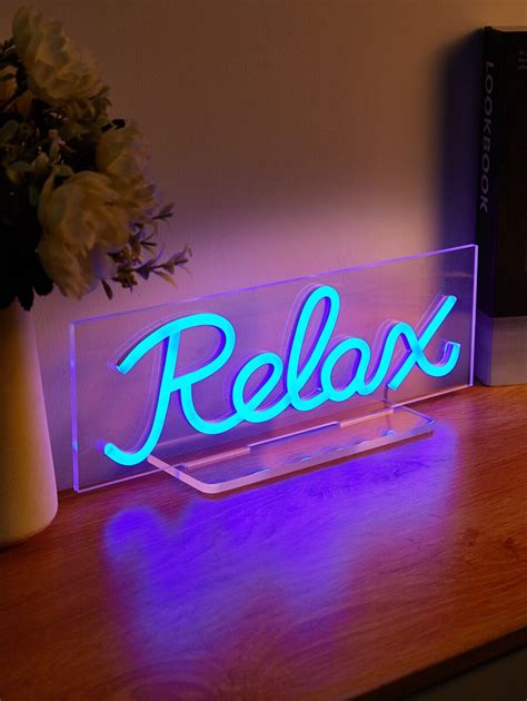 1PC Relax Shape Desktop LED Neon Sign USB Powered Wall Table Neon Signs