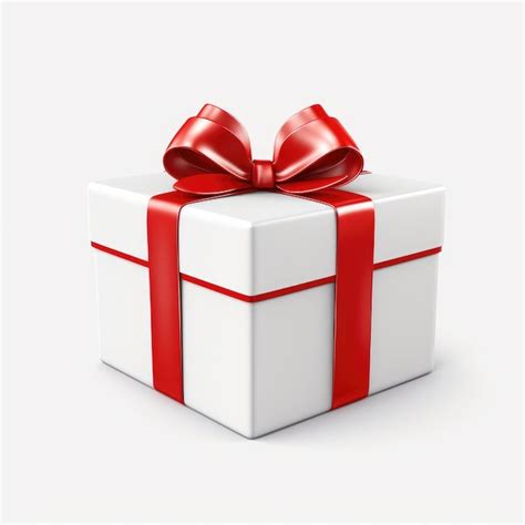 Caja De Regalo Con Cinta Roja Foto Premium