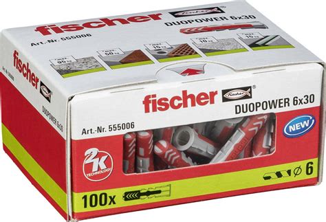 Fischer Βύσμα Πλαστικό Duopower 6x30mm 555006 100τμχ Skroutzgr