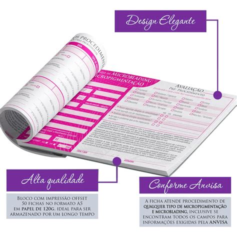 Ficha De Anamnese Micropigmenta O Conforme Anvisa Maxxmania