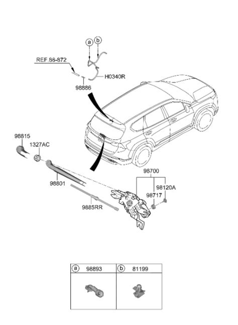 Rear Wiper Washer 2021 Hyundai Santa Fe Hybrid