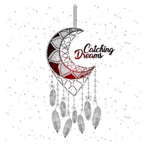 Premium Vector Hand Drawn Dream Catcher Feathers