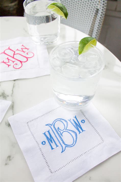 THE CUTEST MONOGRAMMED COCKTAIL NAPKINS ON ETSY - Design Darling