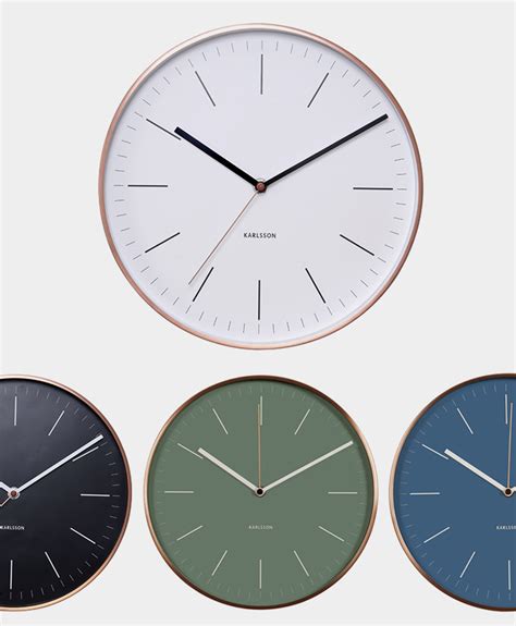 Karlsson Wall Clock Copper Minimal Beerd Van Stokkum