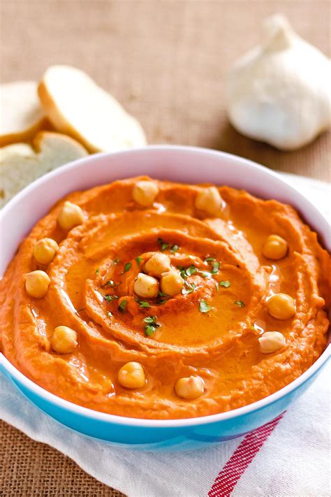 Roasted Red Pepper Hummus Recipe Leelalicious