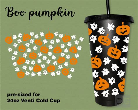 Papercraft Embellishments Spooky Season Svg Cute Halloween Starbucks