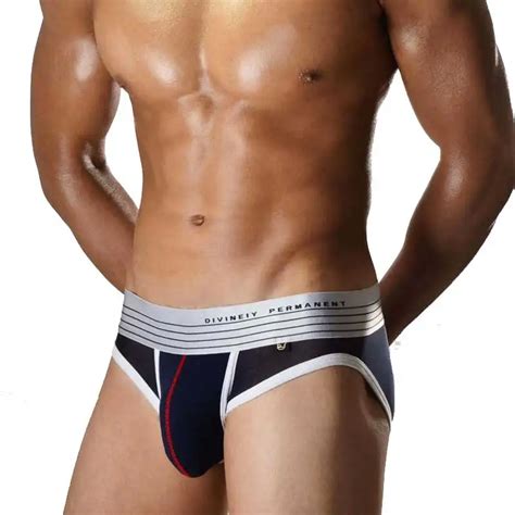 Slip sexy en maille et coton pour hommes taille basse caleçon court