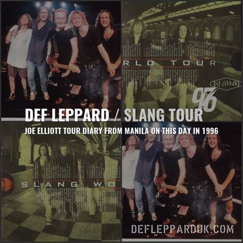 Years Ago Def Leppard Slang In Manila Joe Elliott S Tour Diary