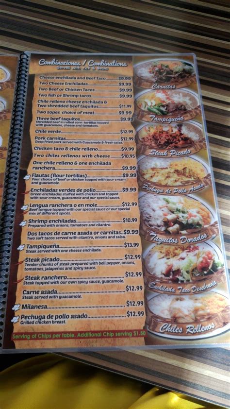 Menu At Cielito Lindo Restaurant Riverside